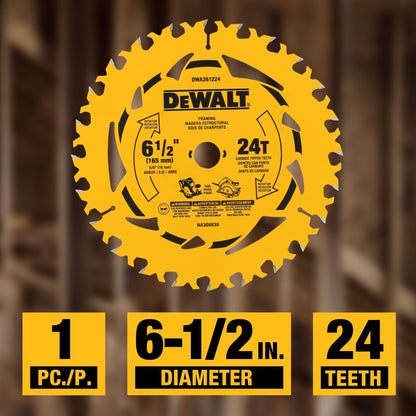 DEWALT Circular Saw Blade Combo Pack, 6 1/2 Inch, 18-Tooth and 24 - Tooth (DWA2612CMB) 🍁 All In One Marketplace Canada