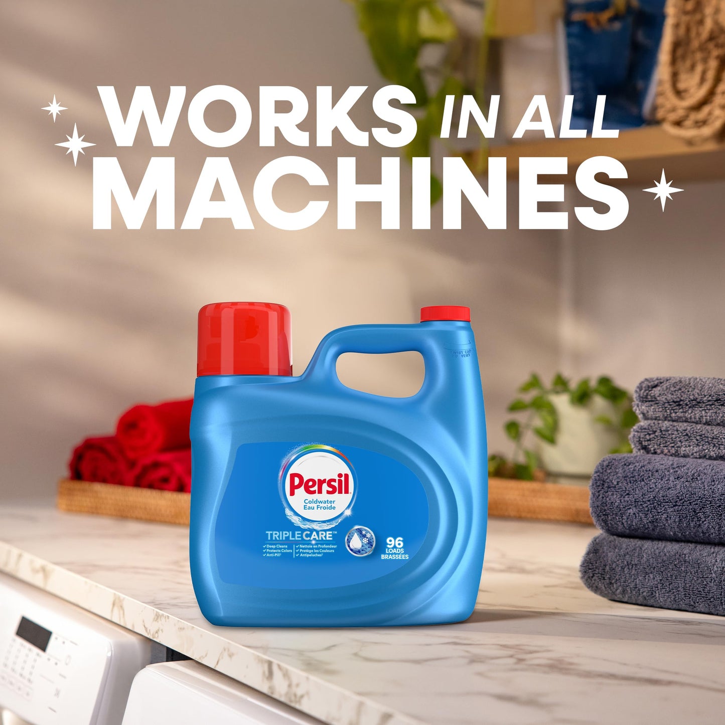 Persil TripleCare™ Coldwater Liquid Laundry Detergent, 3.72L/96 Loads Persil
