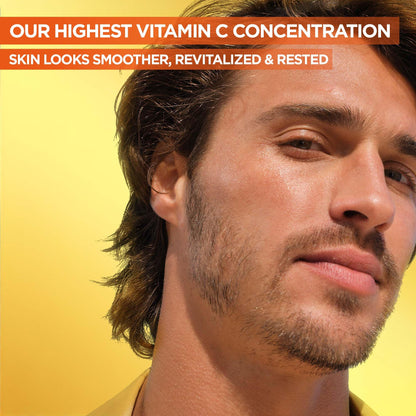 Garnier SkinActive Brightening Night Vitamin-C Serum, with Hyaluronic Acid, Brightens & Smoothens Skin in just 3 Nights, for All Skin Types, even Sensitive Skin - 30ml