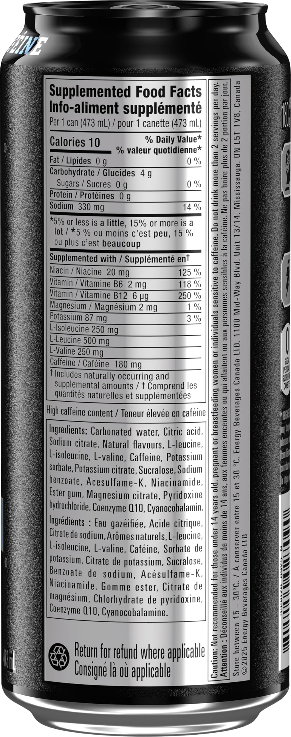 Reign Energy, White Haze, 473mL (12 Pack) - Zero Sugar Energy Drink with BCAAs and Electrolytes