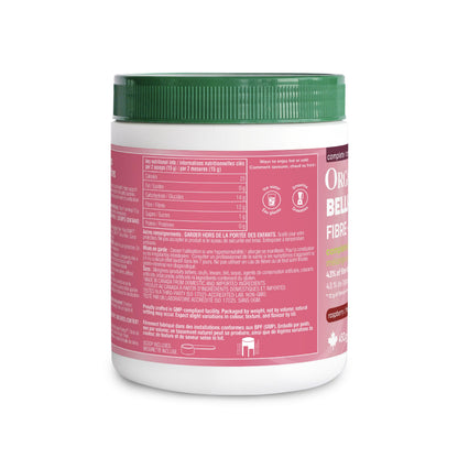 Organika Canadian-Made Belli Bliss Fibre | High Fibre Blend, 4 Diverse Sources of Fibre | Supports Digestive Health, Constipation Relief, Weight Control - Raspberry, 450g 🍁 All In One Marketplace Canada