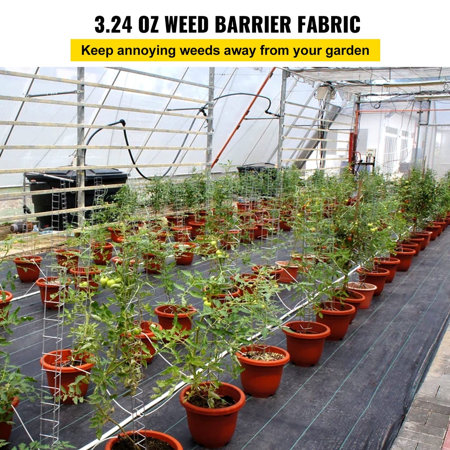 Happybuy Landscape Fabric Heavy Duty 3.24oz Geotextile Fabric 3ft x 300ft Ground Cover Non Woven for Commercial Greenhouse Yard Garden Barrier Cloth Blocker Mat (3.24OZ 3 * 300Ft) (3.24OZ 3 * 300FT) 🍁 All In One Marketplace Canada