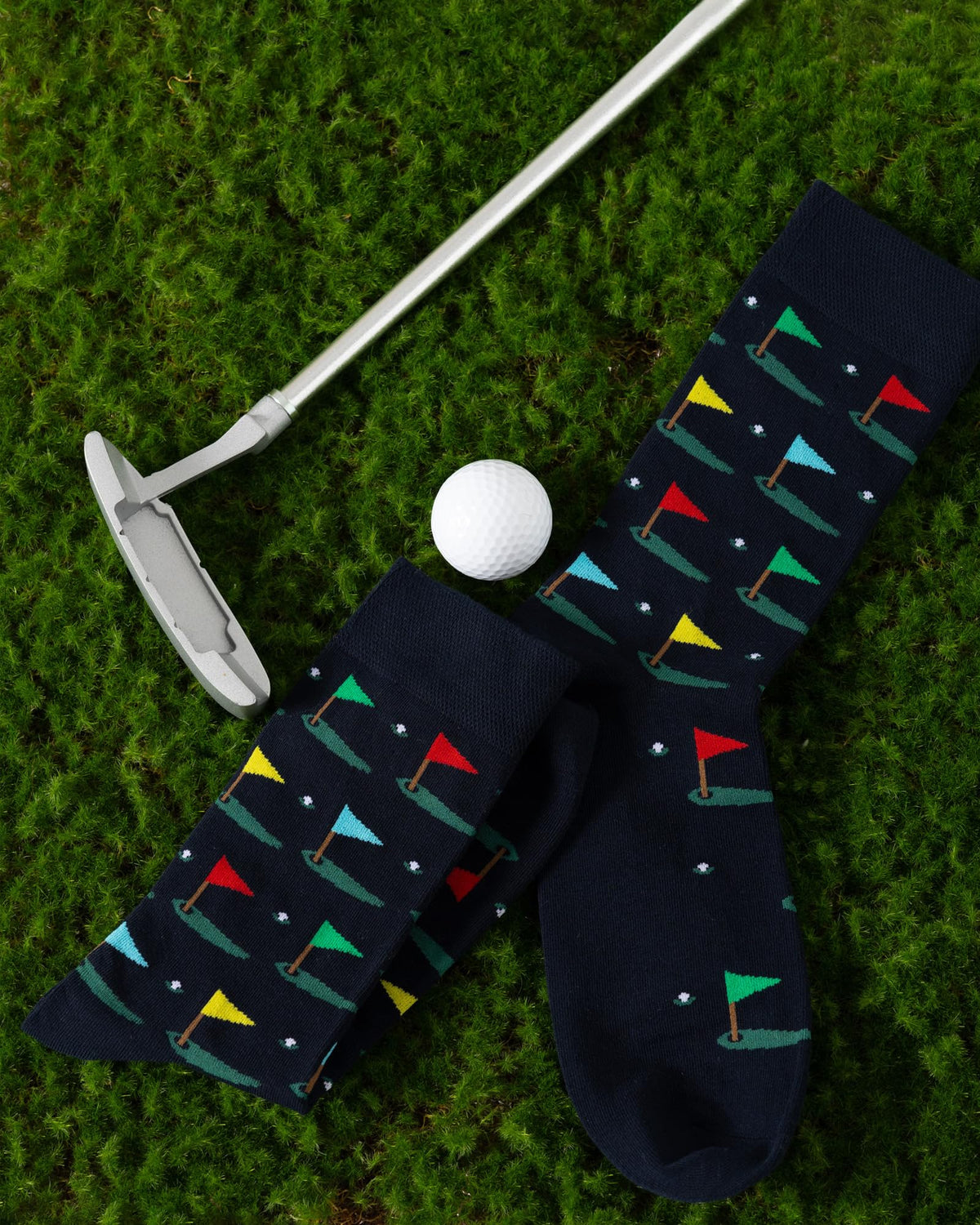 Golf Socks - Funny Golfer Novelty Socks, Funky Golf Gifts for Men Birthday Christmas Gift for Boss, 2 Pairs, Size 9-13 (CA/US, Alpha, One Size, Regular, Regular, Funny Golf Socks 2 Pairs) 🍁 All In One Marketplace Canada