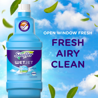 Swiffer WetJet Spray Mop Kit : Includes 1 Floor Mop, 1 Bottle of Floor Cleaner Solution, 10 WetJet Refill Pads, 2 Batteries