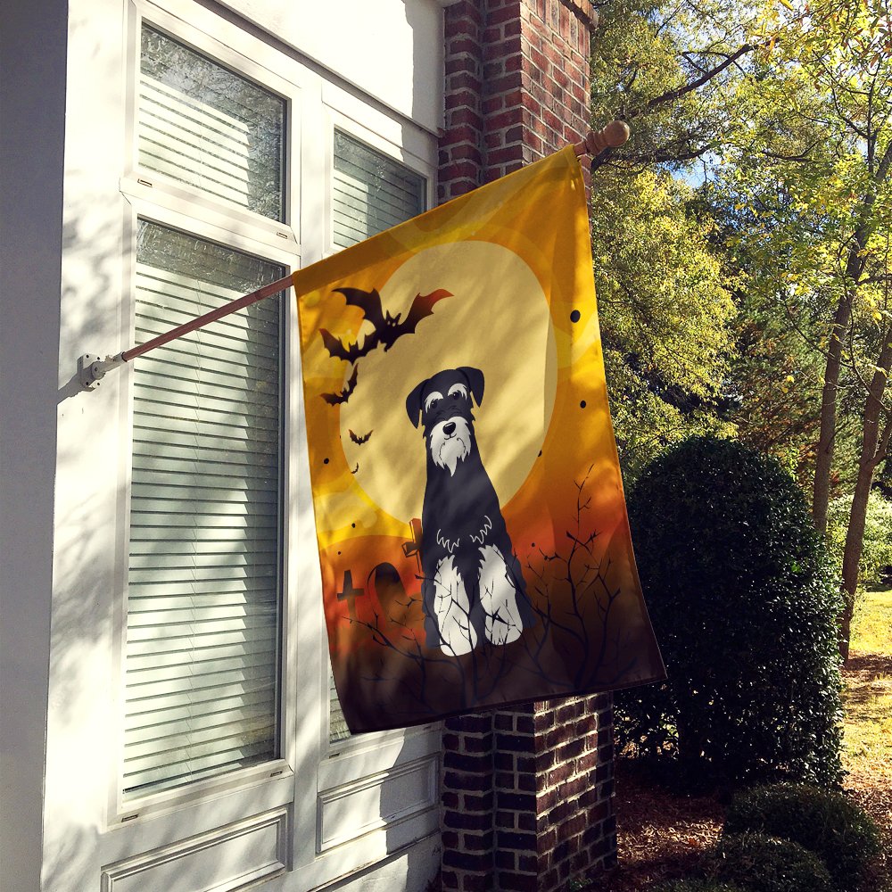 Caroline's Treasures BB4299CHF Halloween Standard Schnauzer Salt and Pepper Flag Canvas House Size, Large, Multicolor