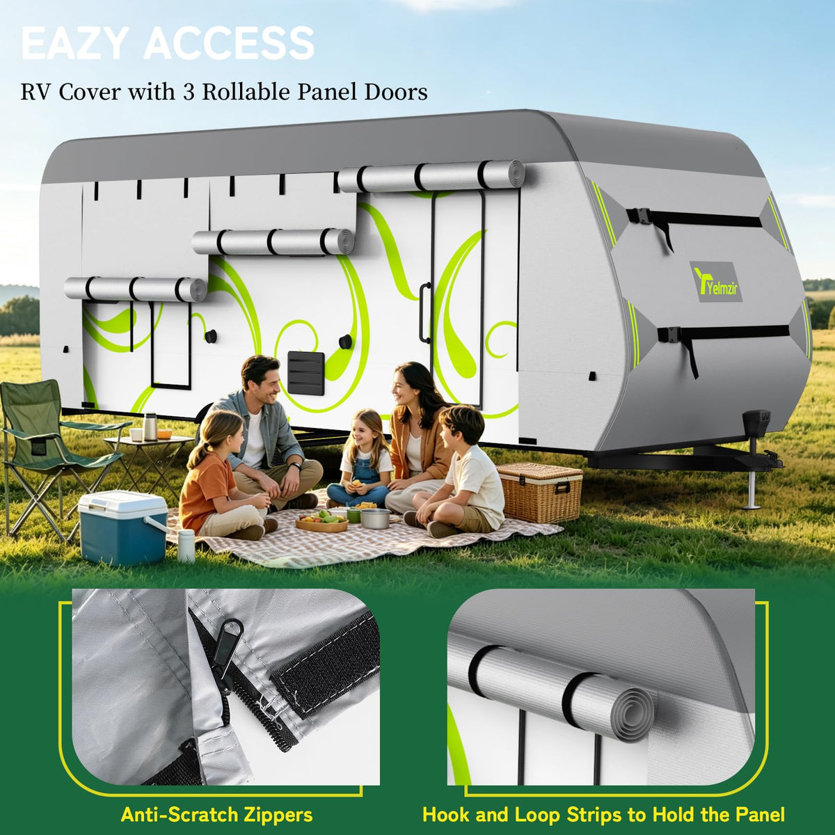 Yelmzir Travel Trailer RV Cover 24-27 ft, Rip-Stop Motorhome Camper Covers 🍁 All In One Marketplace Canada
