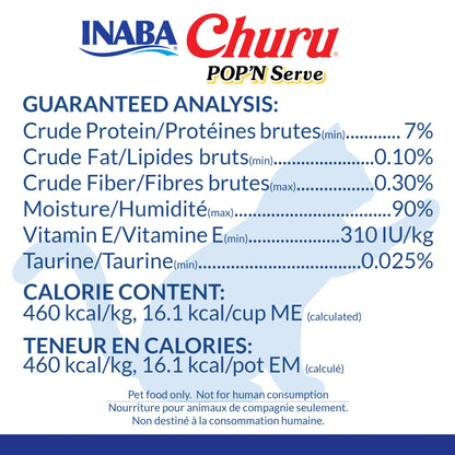 INABA Churu Pop'N Serve Jelly Cat Treat with Vitamin E & Taurine, 34 gram Cup, 20 Cups, Tuna & Chicken Variety