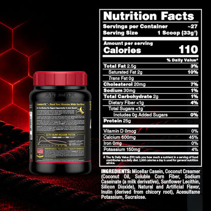 ALLMAX CASEIN-FX Casein Protein Powder, Vanilla, 2 lb, 27 Servings ALLMAX
