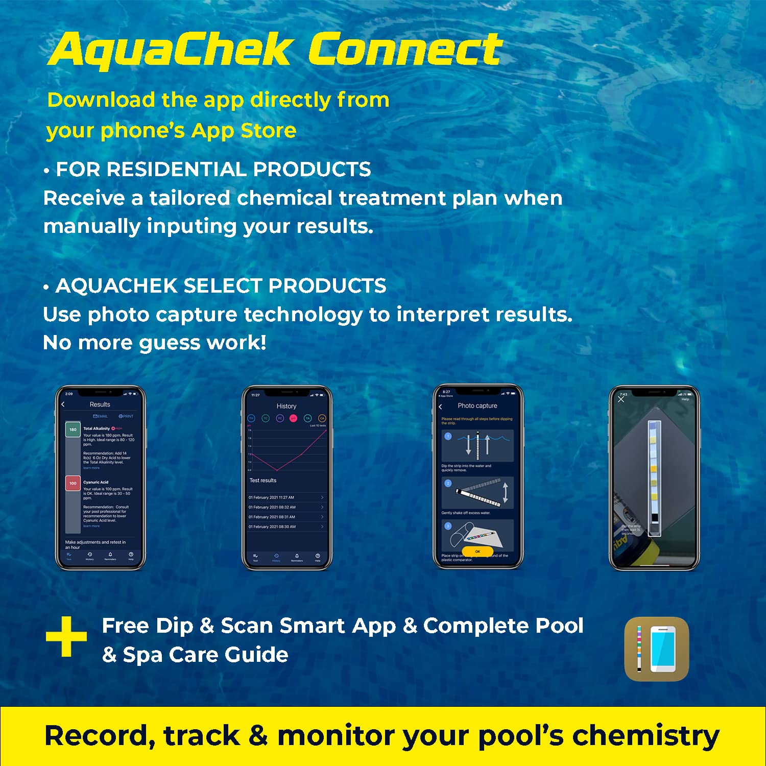 AquaChek 561140A White Salt Titrators Test Strip for Swimming Pools AquaChek