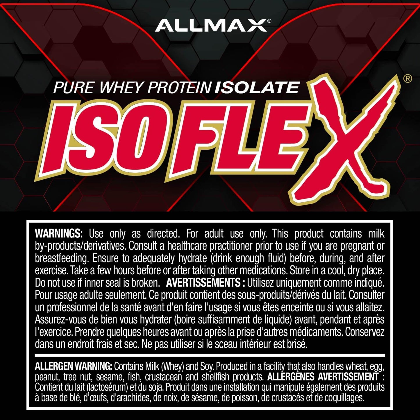 ALLMAX ISOFLEX Whey Protein Isolate, Cookies & Cream, 2 lb