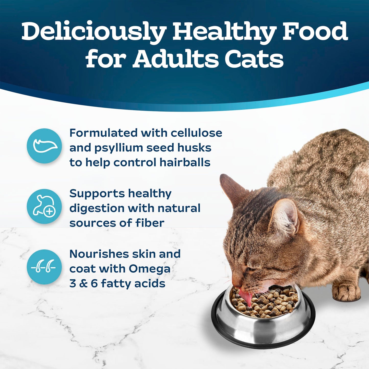 Blue Buffalo Tastefuls Chicken & Brown Rice Recipe Adult Dry Cat Food Hairball Control, Real Chicken First, Deliciously Healthy Natural Cat Food, Supports Digestive Care and Coat Health, 3.1kg Bag 🍁 All In One Marketplace Canada
