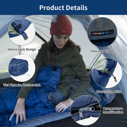 Naturehike Mummy Backpacking Sleeping Bag for Cold Weather, Winter Camping Sleeping Bag for Adults, Cotton Comfortable Sleeping Bag for Hiking,Climbing,Travelling 🍁 All In One Marketplace Canada