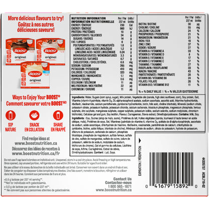 BOOST Original Strawberry Meal Replacement Drink - 6 Pack of 237ml Bottles