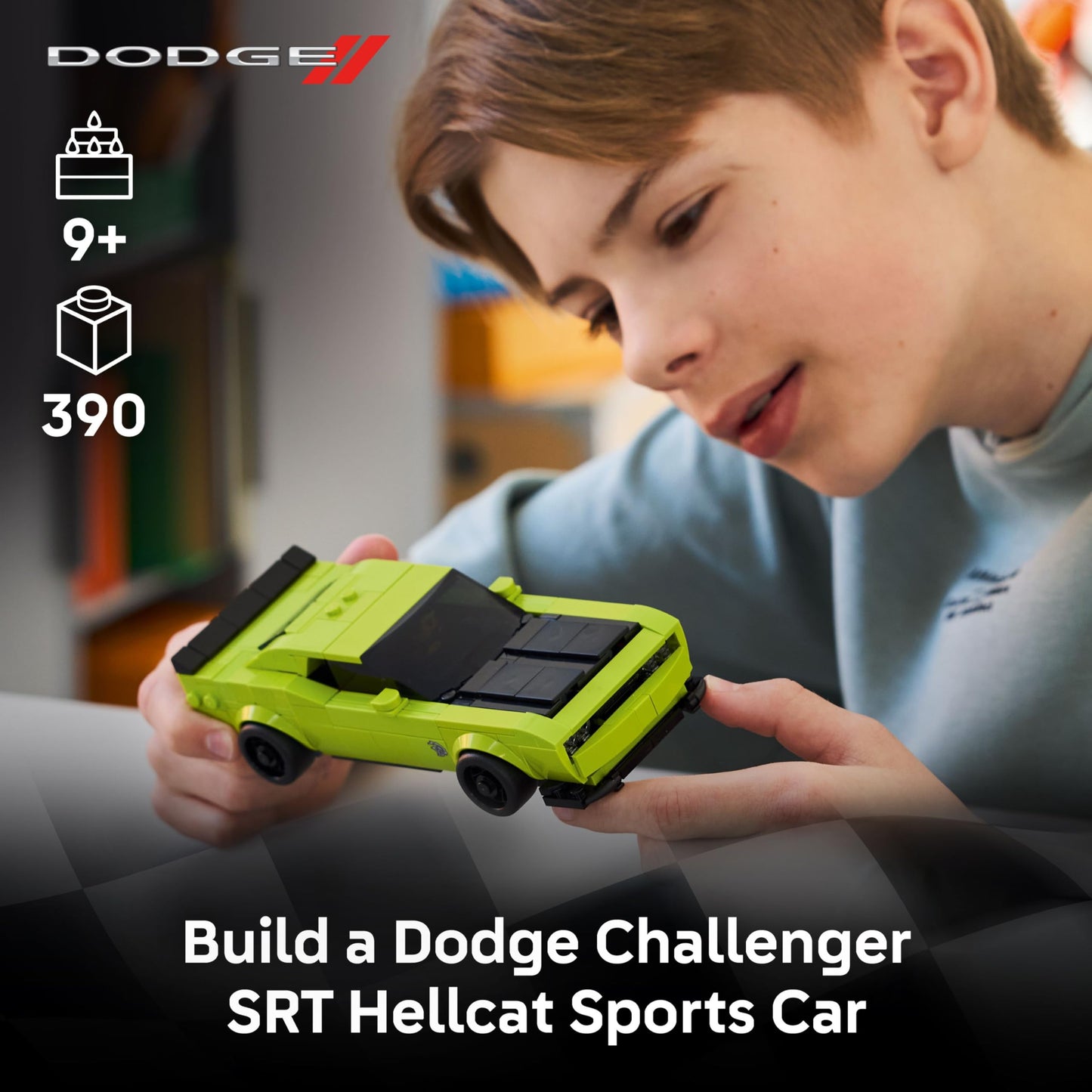 LEGO Speed Champions Dodge Challenger SRT Hellcat Sports Car Toy - Building Set for Learning, Play and Display - Kids Toy for Boys and Girls, Ages 9+ - Birthday Gift Idea for Race Car Fans - 77237 - Available at All In One Marketplace Canada