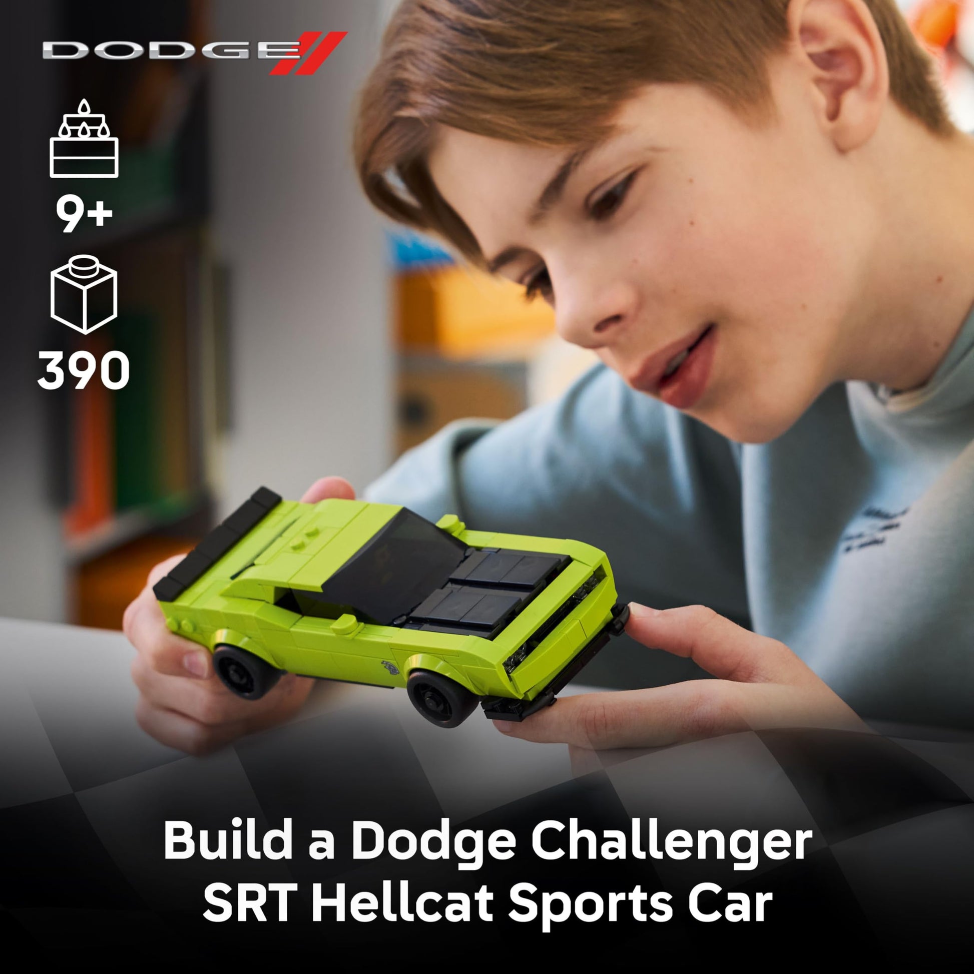 LEGO Speed Champions Dodge Challenger SRT Hellcat Sports Car Toy - Building Set for Learning, Play and Display - Kids Toy for Boys and Girls, Ages 9+ - Birthday Gift Idea for Race Car Fans - 77237 - Available at All In One Marketplace Canada