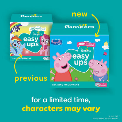 Pampers Easy Ups Training Underwear Peppa Pig Size 4 2T-3T, 1 Pack (Count of 112)