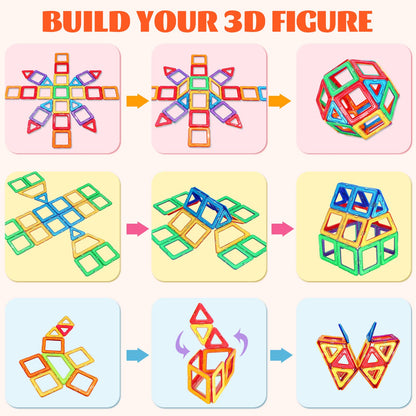 Tolnetr Magnetic Tiles Toddler Toys - Toy for 3 4 5 Year Old Boys Girls 🍁 All In One Marketplace Canada