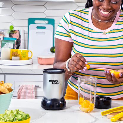 magic bullet® Blender in Silver, 7-Piece Set, 250W Blender and Food Processor
