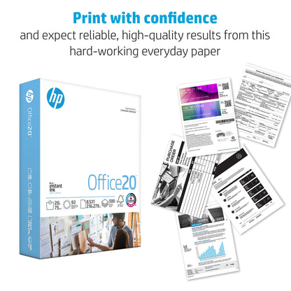 HP Printer Paper 8.5x11 Office 20 lb 5 Ream Case 2500 Sheets 92 Bright Made in USA FSC Certified Copy Paper HP Compatible 112150C 🍁 All In One Marketplace Canada