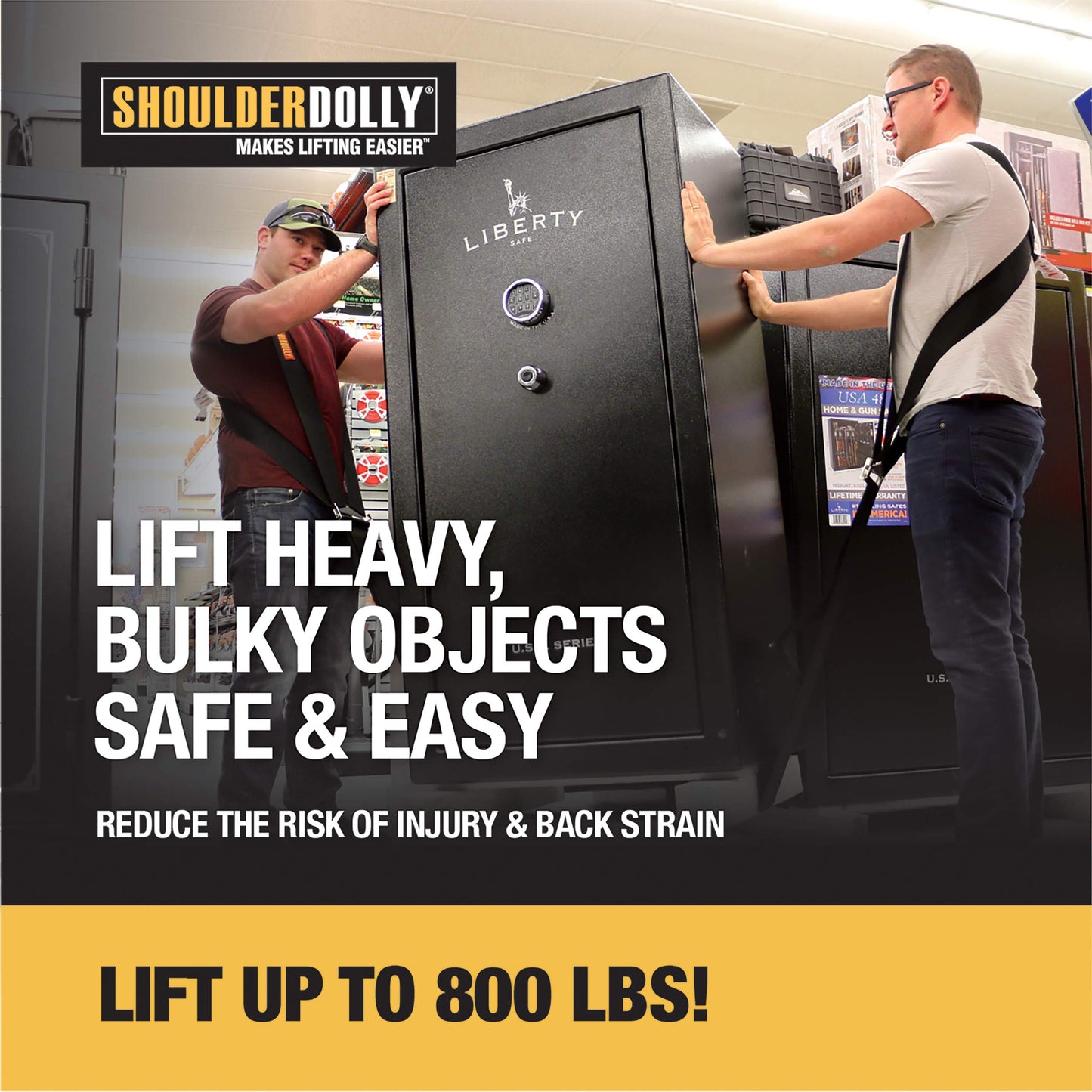 SHOULDER DOLLY Moving Straps - Lifting Strap for 2 Movers - Move, Lift, Carry, And Secure Furniture, Appliances, Heavy, Bulky Objects Safely, Efficiently, More Easily Like The Pros - Essential Moving Supplies - LD1000 🍁 All In One Marketplace Canada