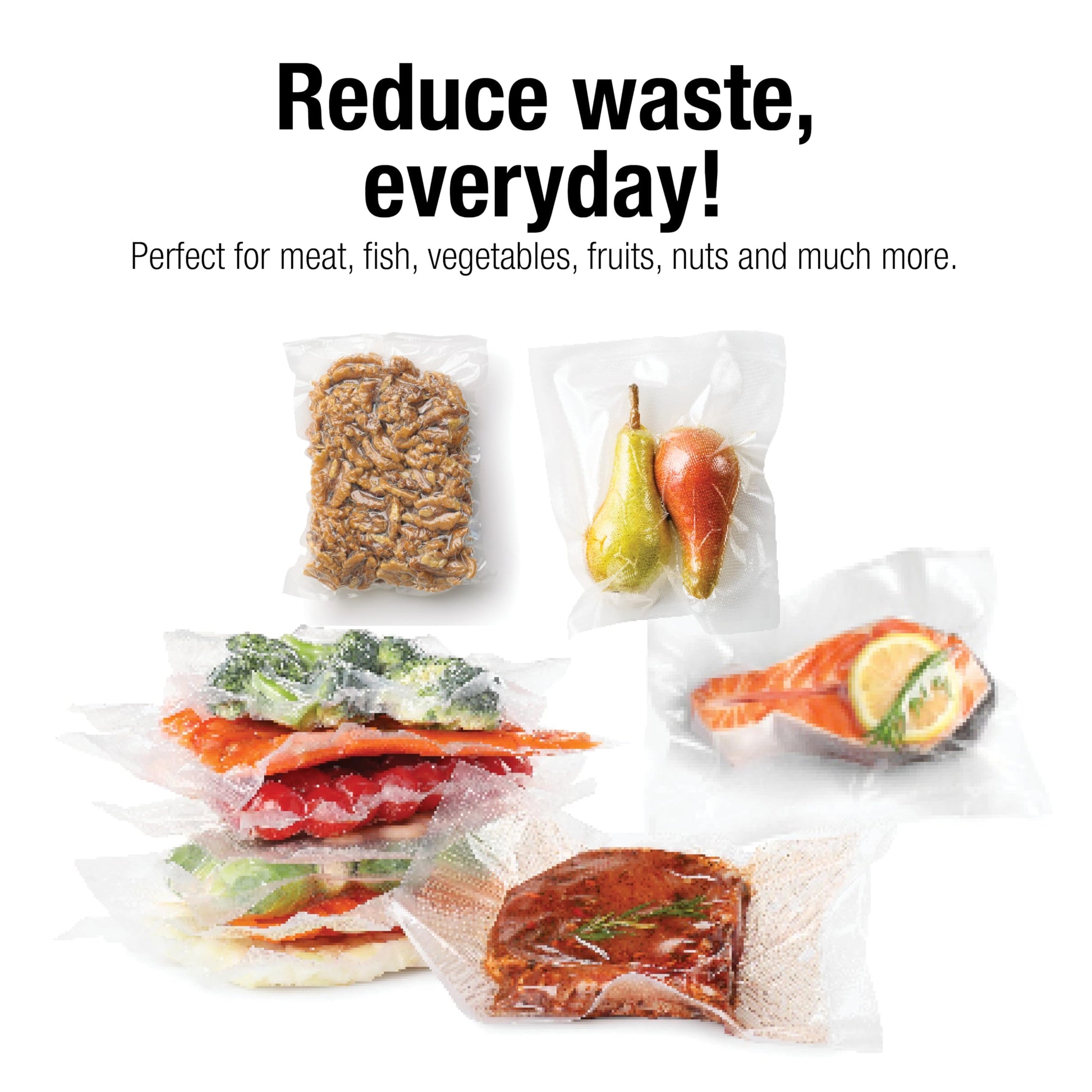 Cuisinart Vacuum Food Sealer Bags 2-Pack 11"x20" ft. rolls, Universal, Microwave & Freezer Safe (VSB-112C) 🍁 All In One Marketplace Canada Cuisinart