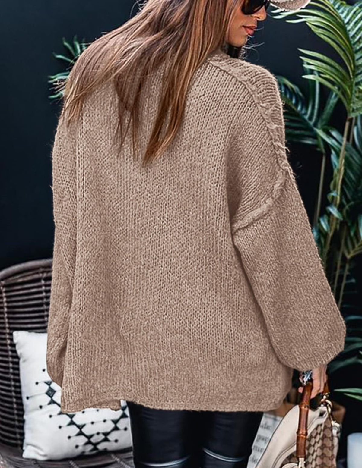 PRETTYGARDEN Womens Turtleneck Long Sleeve Oversized Sweaters Khaki 🍁 All In One Marketplace Canada