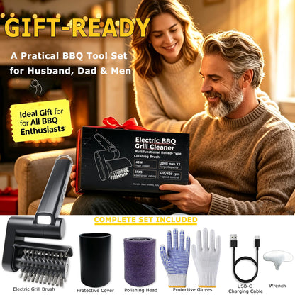 Gifts for Men Rechargeable Electric BBQ Brush Cordless Grill Cleaner with LED Light, Christmas Stocking Stuffers for Men Dad Husband Boyfriend, Ideal for Father’s Day Valentine's Day 🍁 All In One Marketplace Canada