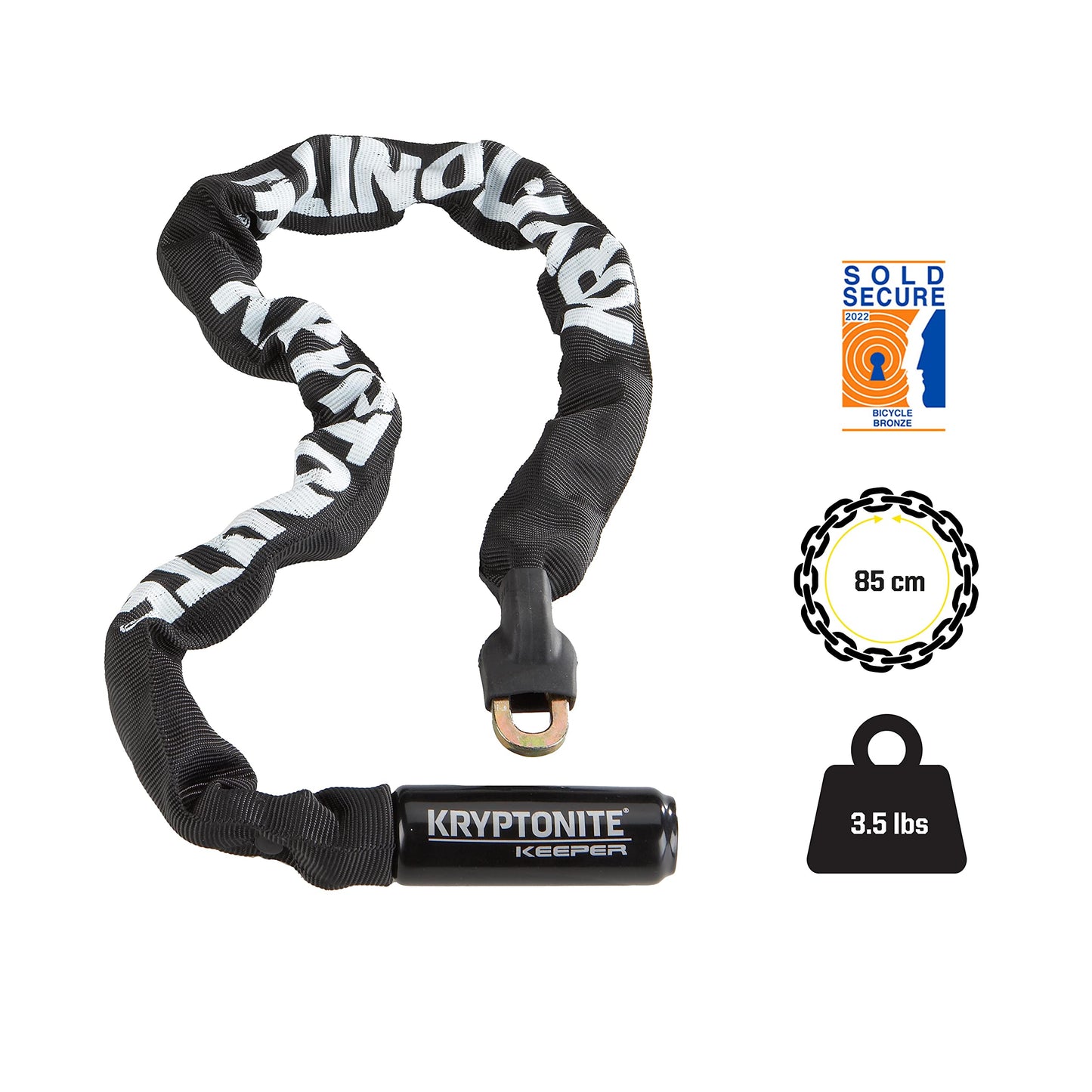 Kryptonite Keeper Integrated Chain Bicycle Lock, 32-Inch Kryptonite