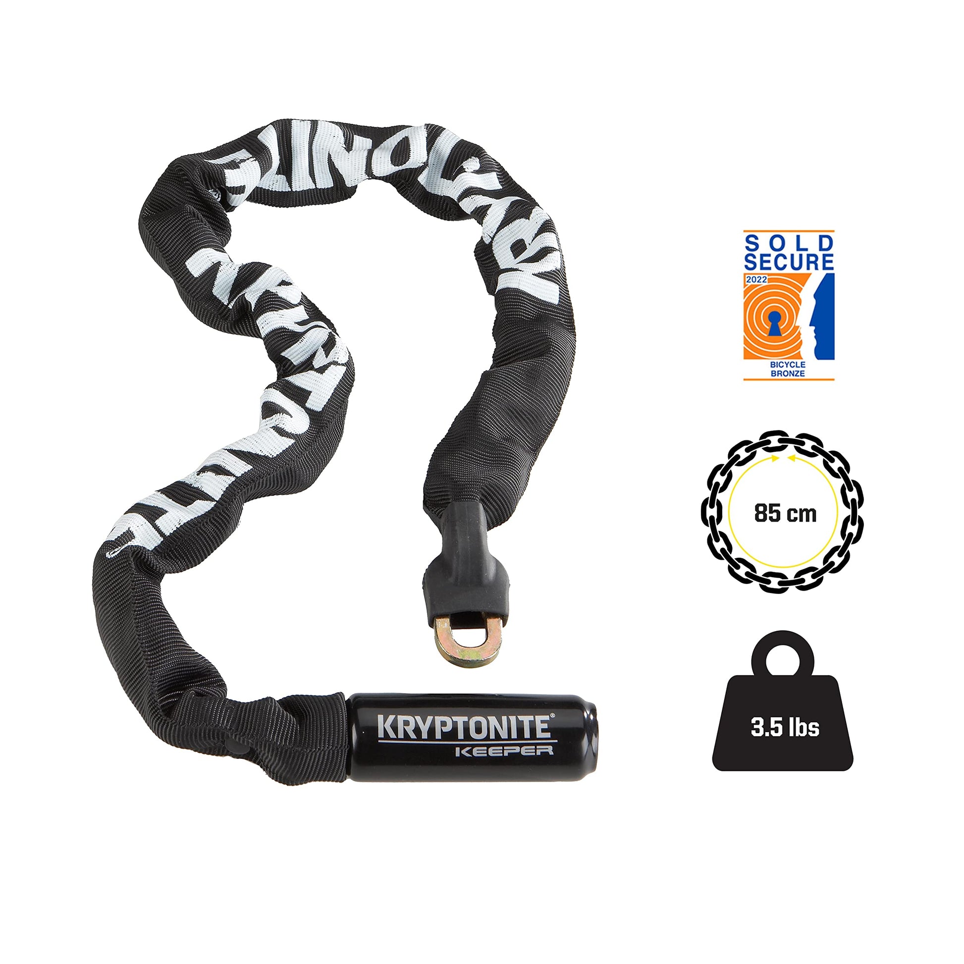 Kryptonite Keeper Integrated Chain Bicycle Lock, 32-Inch Kryptonite