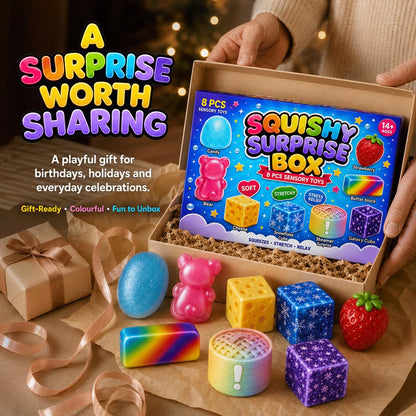 8Pcs Squishy Fun Box Set, 2026 Squeeze Fidget Kit with Big Mini Real Squishies, Soft Stretchy Sensory Pack for Adults Anxiety Stress Relief, Cute Desk Decor & Surprise Holiday Birthday Gift 🍁 All In One Marketplace Canada