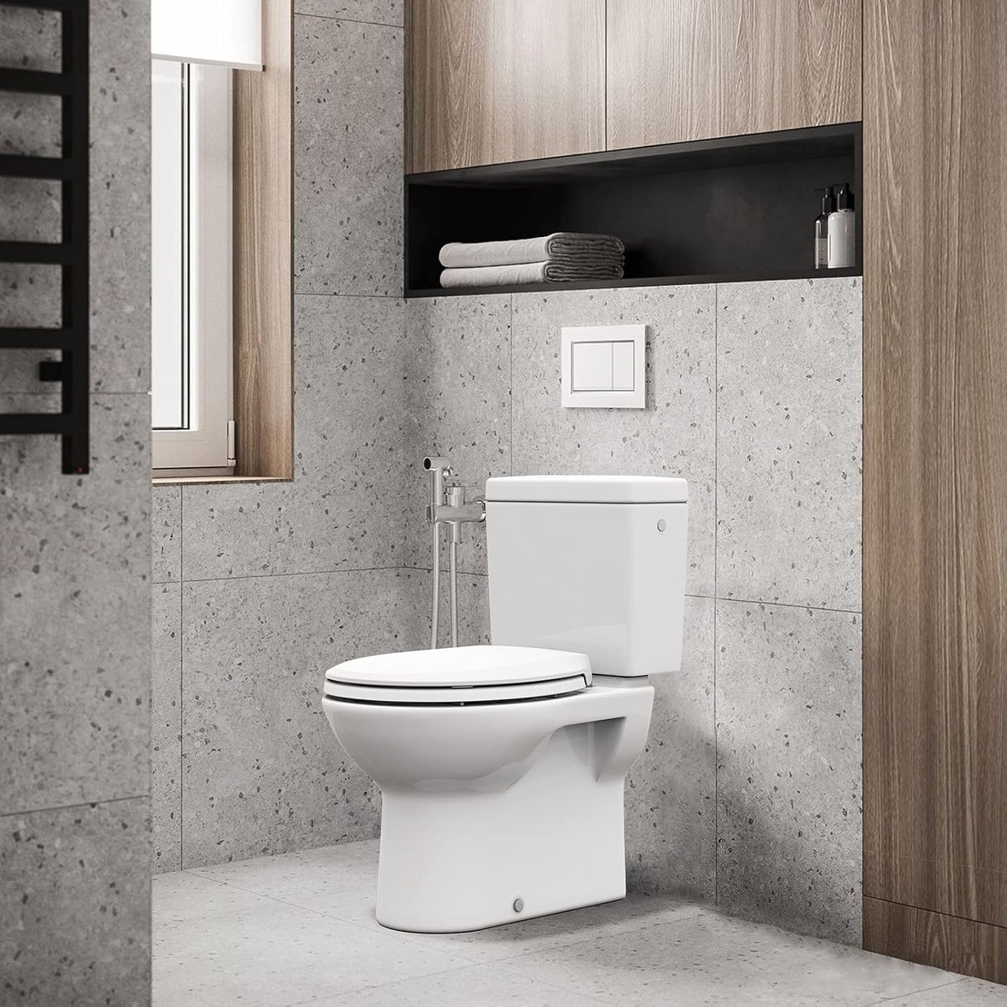 Soft Close Commercial Toilet Seat – 17 Round, Thickened White PP, Quiet Lid, Easy Install & Clean, Never Loosen, Restroom Grade, Fits Most Standard Toilets – Size: 17/19" PeacefulHues