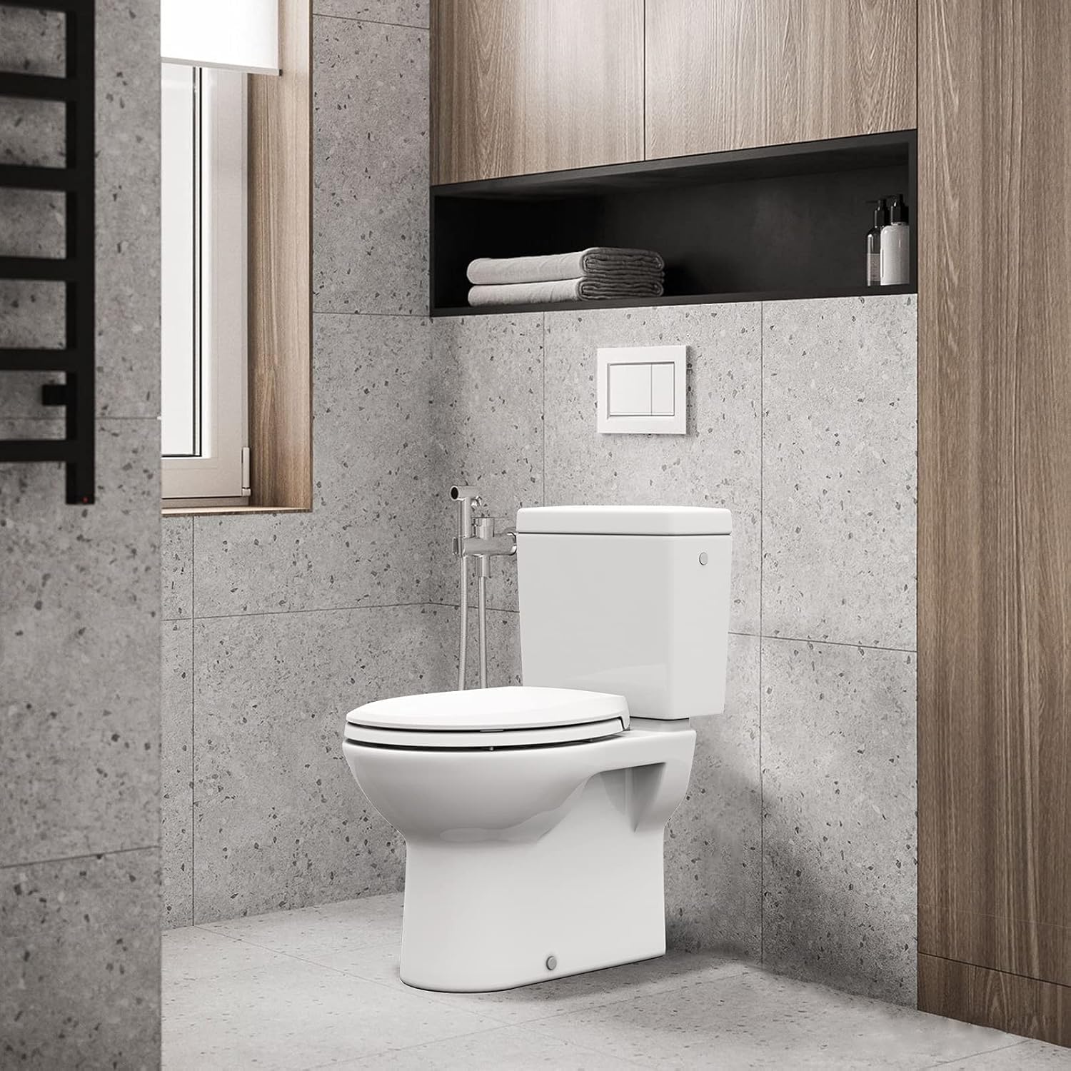 Soft Close Commercial Toilet Seat – 17 Round, Thickened White PP, Quiet Lid, Easy Install & Clean, Never Loosen, Restroom Grade, Fits Most Standard Toilets – Size: 17/19" PeacefulHues