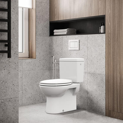 Soft Close Commercial Toilet Seat – 17 Round, Thickened White PP, Quiet Lid, Easy Install & Clean, Never Loosen, Restroom Grade, Fits Most Standard Toilets – Size: 17/19" PeacefulHues
