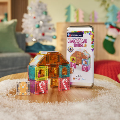 Magna-Tiles microMAGS 24-Piece Gingerbread House Travel Set, The Original Magnetic Building Brand 🍁 All In One Marketplace Canada