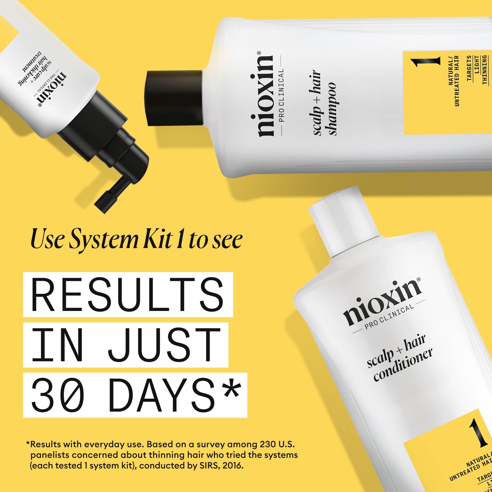 Nioxin System 1 Scalp + Hair Thickening Shampoo | For Natural Hair with Light Thinning | Strengthen Against Breakage with Niacinamide & Biotin | 33.8 Fl Oz NIOXIN