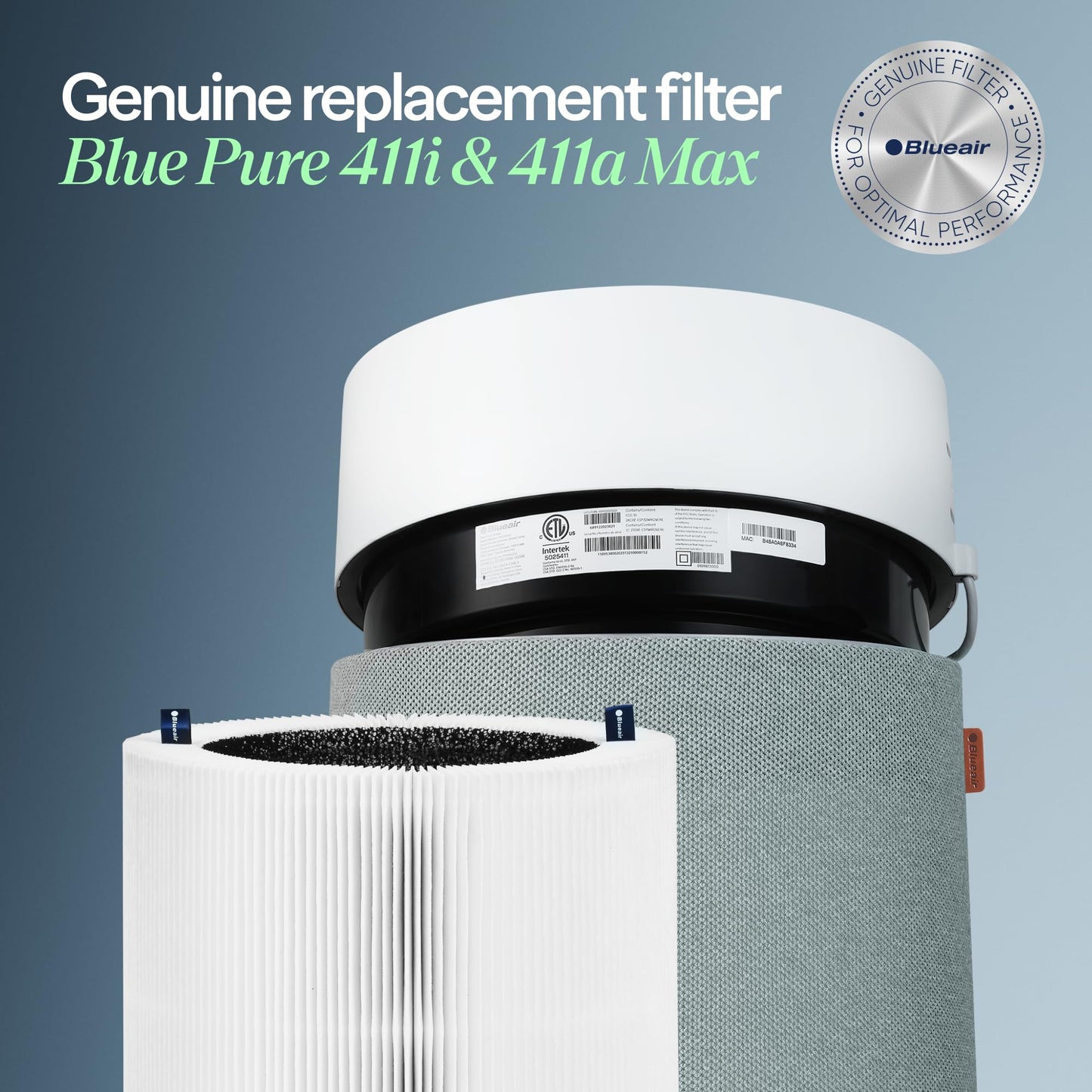 BLUEAIR Pure 411i Max and 411a Max Genuine Replacement Filter F4MAX - Fits Air Purifier - Available at All In One Marketplace Canada