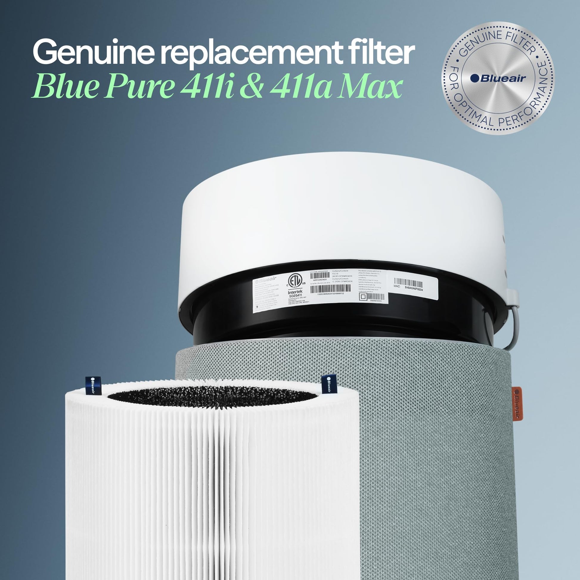 BLUEAIR Pure 411i Max and 411a Max Genuine Replacement Filter F4MAX - Fits Air Purifier - Available at All In One Marketplace Canada
