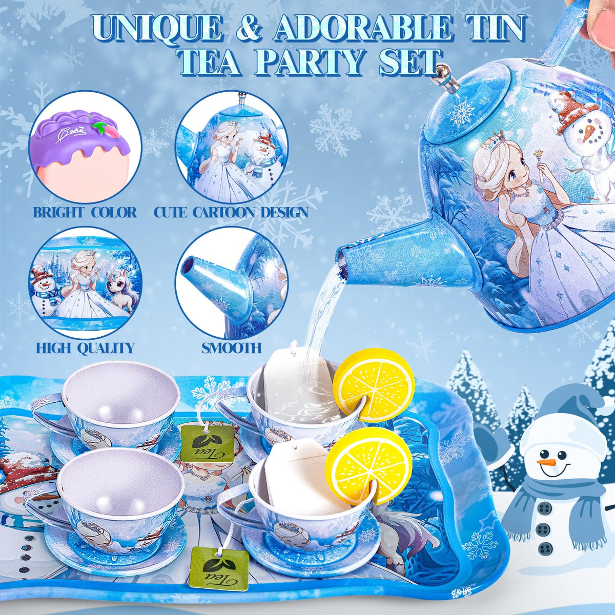 Hohosunlar Kids Tea Party Set for Little Girls Toddlers 3 4 5 6 7 8 🍁 All In One Marketplace Canada