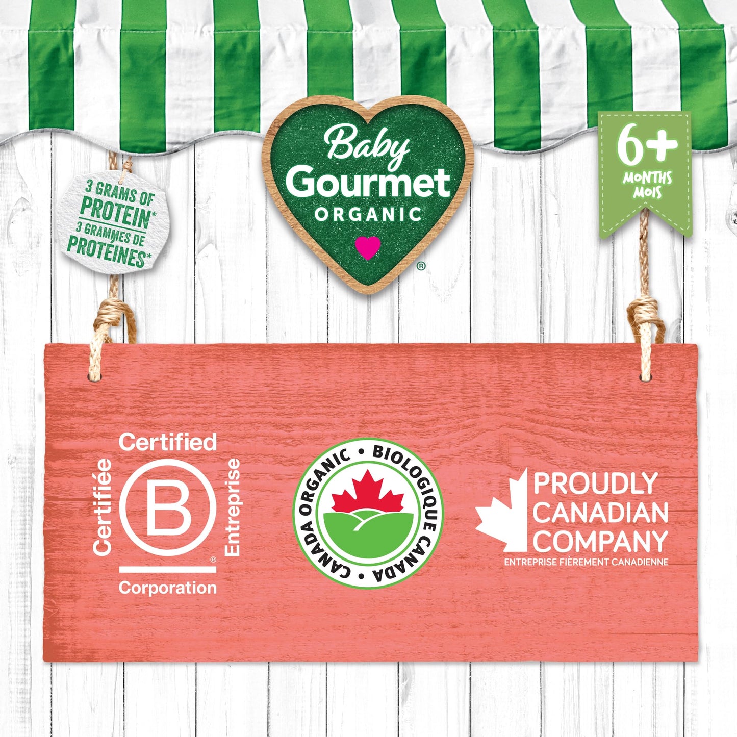 Baby Gourmet Sweet Potato Apple & Chicken, 16 × 128 mL Pouches | 6 Months+ | Organic Protein Meal | No Added Sugar or Salt | Canadian Brand 🍁 All In One Marketplace Canada