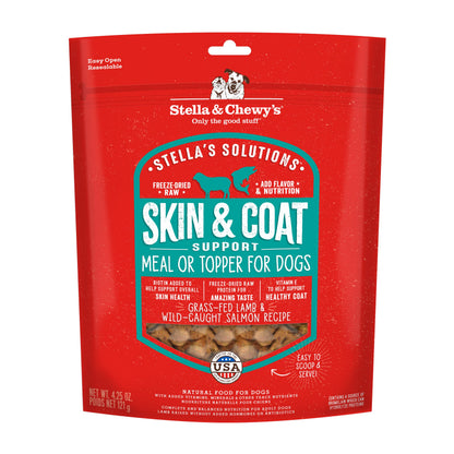 Stella & Chewy's Stella's Solutions Skin & Coat Support Grass-Fed Lamb & Wild-Caught Salmon Dinner Morsels Freeze-Dried Raw Dog Food, 120g Stella & Chewy's