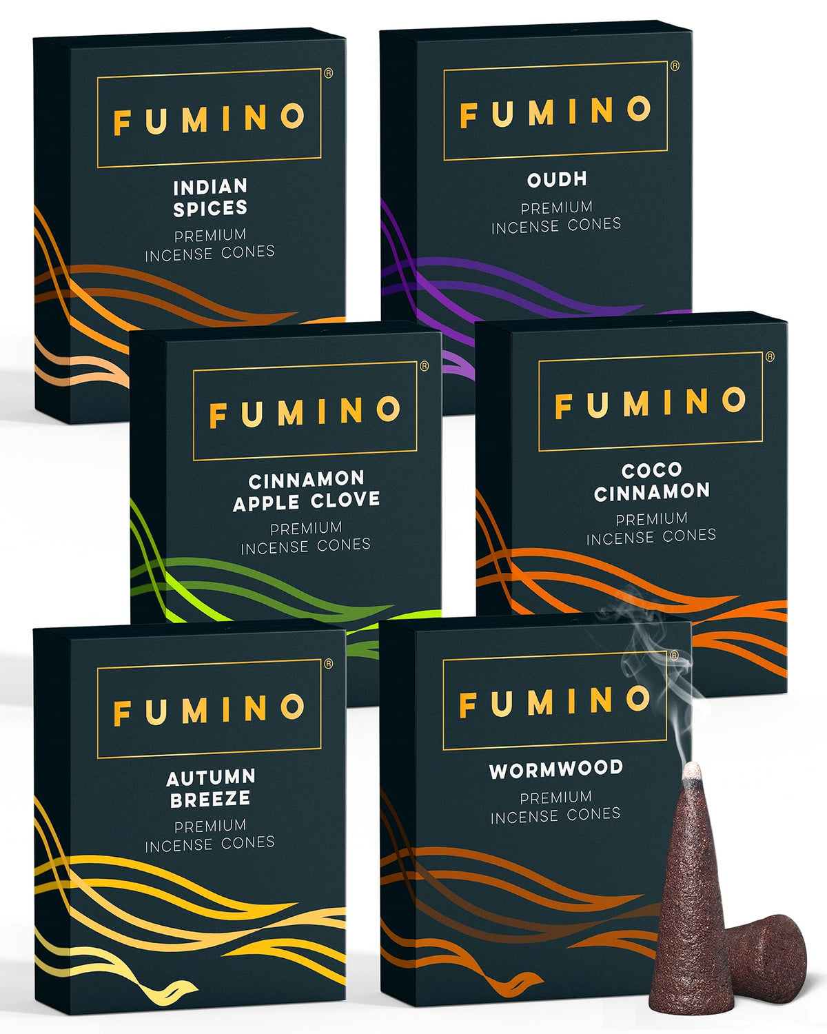 Incense Cones Fireside & Frost 90 Pack 6 Scents - Handmade Natural 🍁 All In One Marketplace Canada