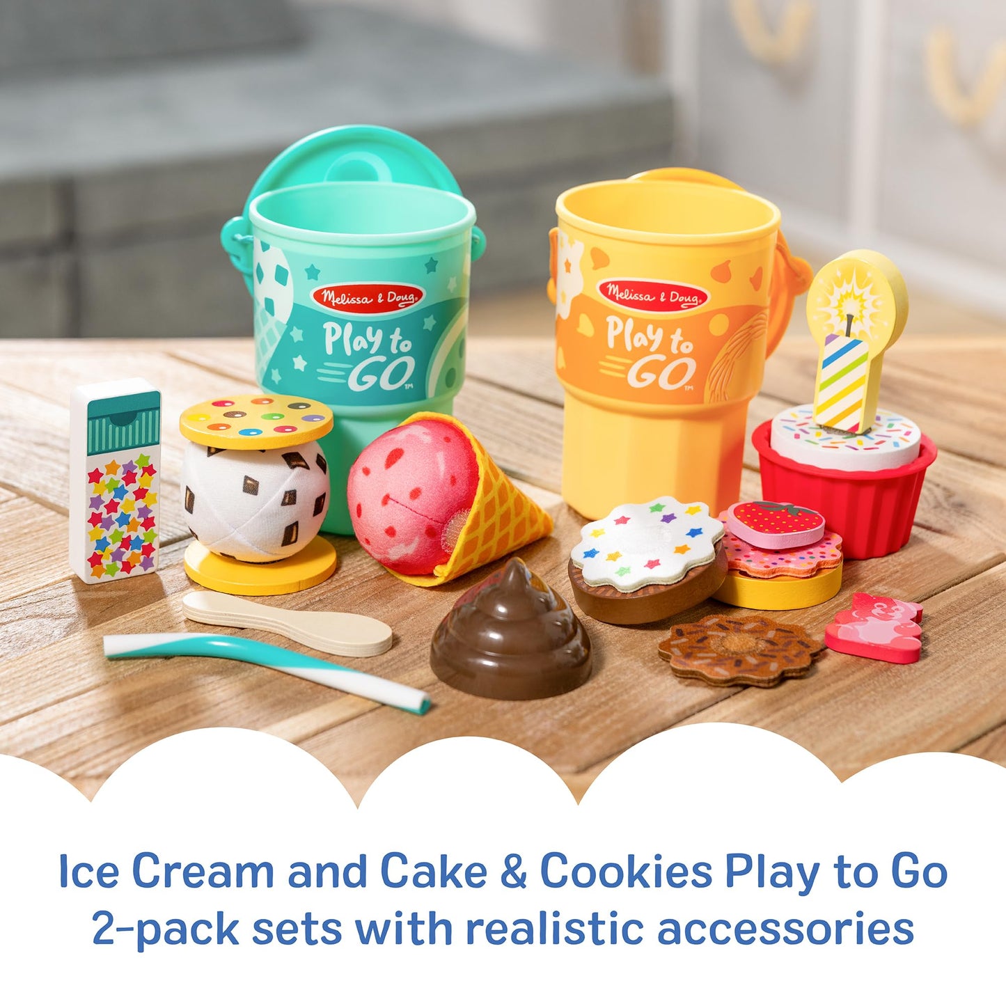 Melissa & Doug Play to Go Food Cups 2-Pack Toy Bundle Melissa & Doug