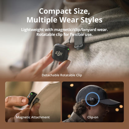 DJI Mic 3 Transmitter, Wireless Mini Microphone for iPhone/Camera/Android, Lightweight & Intuitive, Lavalier Microphone, 32-bit Float, Integrated Timecode, Vlog, Interview, Streaming 🍁 All In One Marketplace Canada