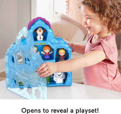 Fisher-Price Little People Disney Frozen Carry Along Castle Case, 9 Figures