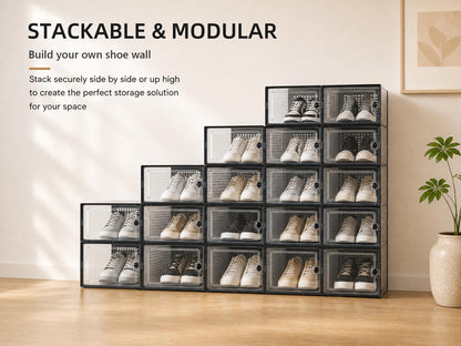 Kuject X-Large Shoe Boxes Organizers Fit US Women Size 12 / Men Size 11