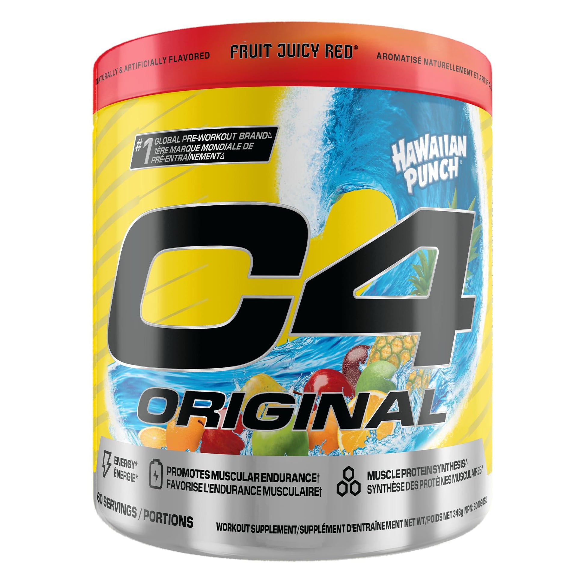 Cellucor C4 Original Pre Workout Powder - Sugar Free Preworkout Energy for Men & Women - 150mg Caffeine, Beta Alanine, Creatine - Hawaiian Punch Fruit Juicy Red, 60 Servings Cellucor