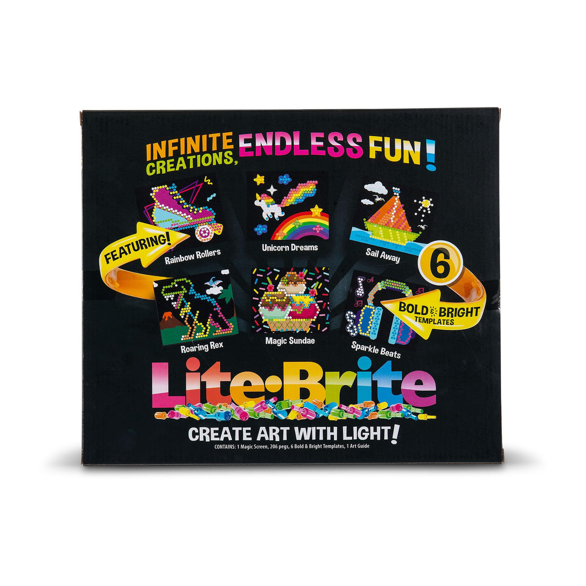Lite Brite Classic, Favorite Retro Toy - Create Art with Light, STEM, Educational Learning, Holiday, Birthday, Gift, Boys, Kid, Toddler, Girls Age 4+