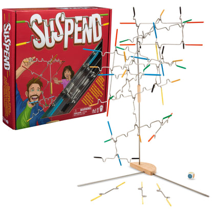 Spin Master Games, Suspend, A Balancing Family Game of Tricky Hangs & Steady Hands, Family Game Night, Learning Toy, 1-4 Players, for Ages 6 & Up Spin Master Games