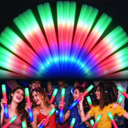 HONLYNE 44 PCS Foam Glow Sticks, Glow Sticks Bulk with 3 Modes Colorful Flashing, LED Light Sticks, Glow in Dark Party Supplies for Wedding, Raves, Birthday, Christmas, New Year 🍁 All In One Marketplace Canada