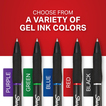 Sharpie S-Gel, Gel Pens, Fine Point (0.5mm), Black Ink Gel Pen, 12 Count Sharpie
